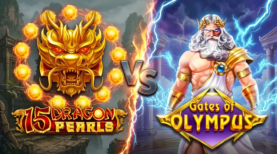 15-dragon-pearls vs gates-of-olympus Comparison Banner
