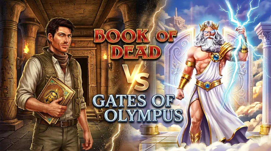book-of-dead vs gates-of-olympus Comparison Banner