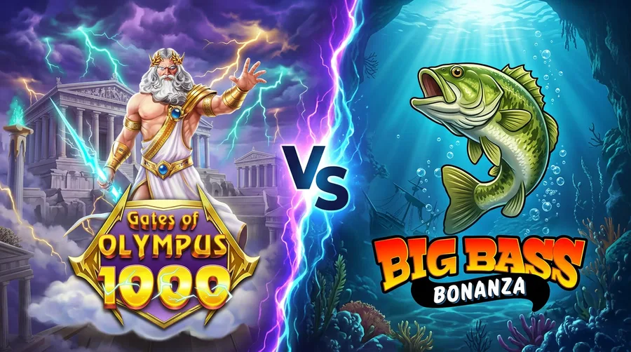 gates-of-olympus-1000 vs big-bass-bonanza Comparison Banner