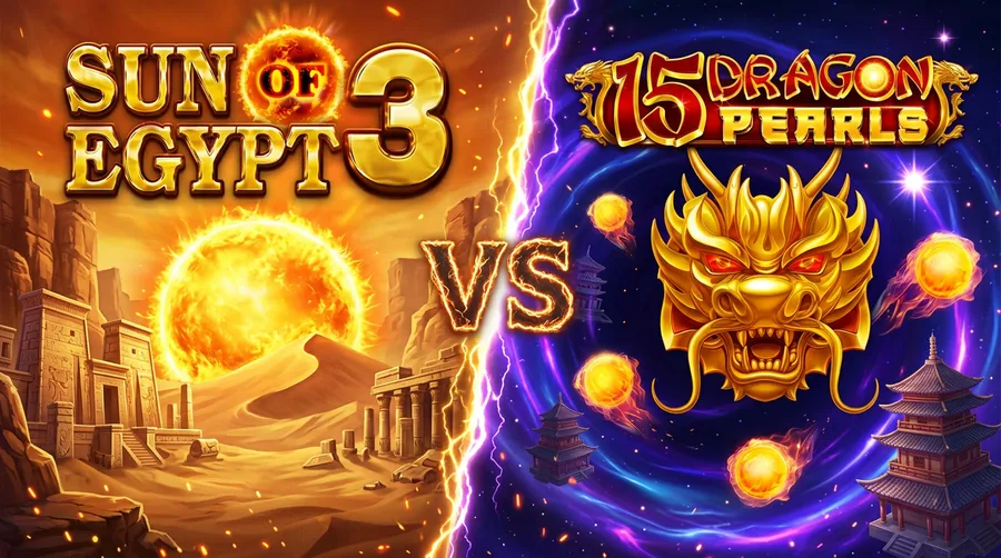 sun-of-egypt-3 vs 15-dragon-pearls Comparison Banner