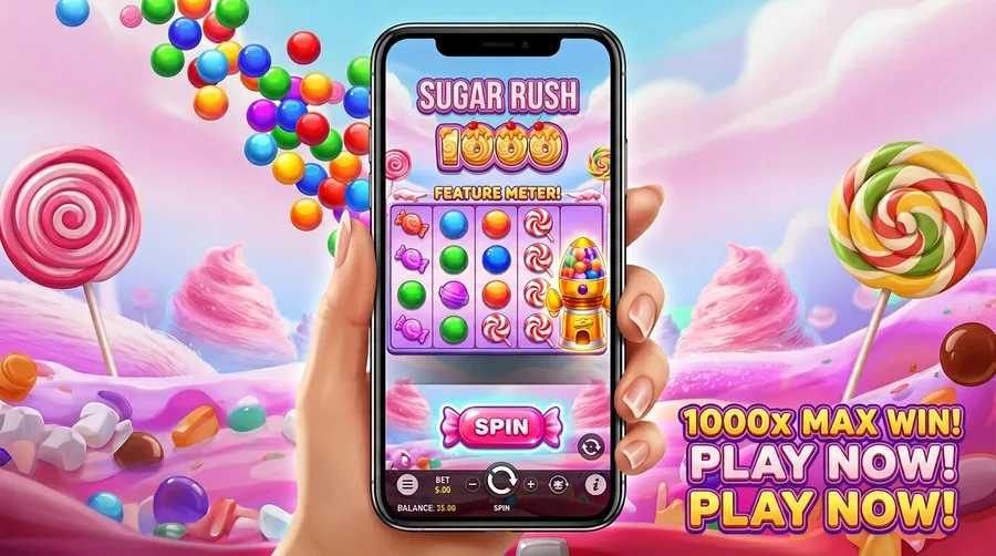 Sugar Rush 1000 Mobile Gaming Banner