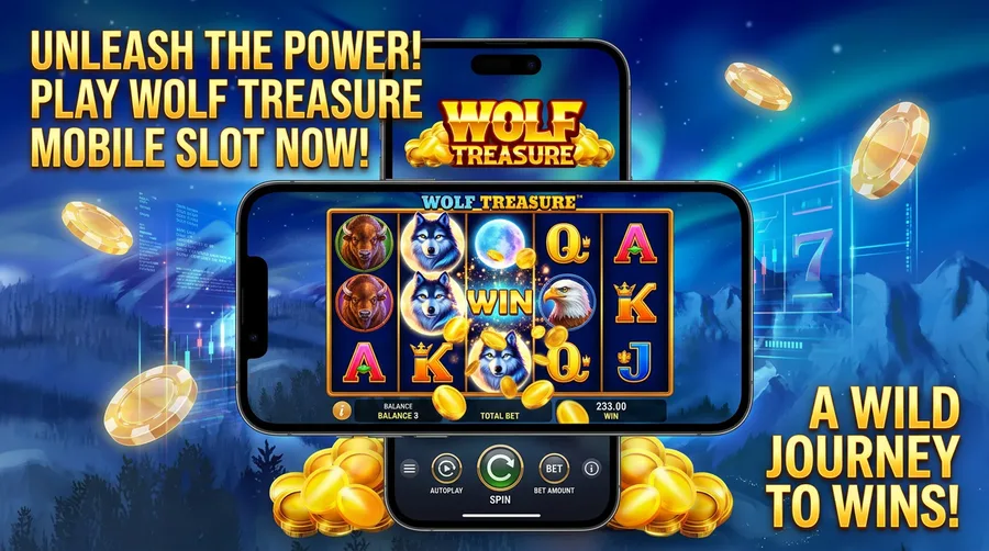 Wolf Treasure Mobile Gaming Banner